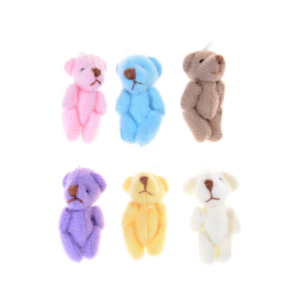 

cute 3.5cm Kawaii Small Bears Plush Toys pendant Stuffed Animals mini Fluffy Bear Dolls Soft Kids Toys keychain gift