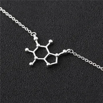 

10PCS Caffeine Molecule Bracelet Geometric Science Chemical Structure Hormone Coffee Dopamine Serotonin Molecular Bracelets