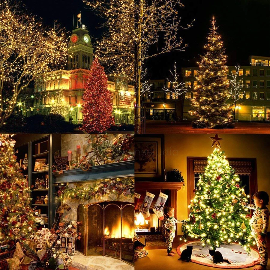 Woodpow 20 светодиодный м 30 м водостойкие светодиодные сказочные гирлянды 24 в EU US наружная гирлянда для рождественских елок вечерние Xmas Party