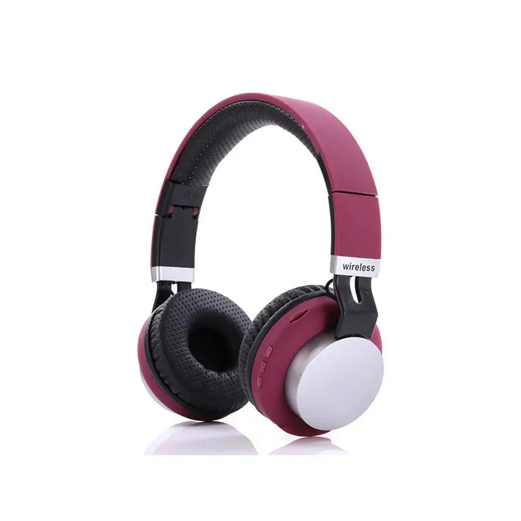 purple Складные беспроводные Bluetooth стерео наушники громкой связи 32 гарнитура с прибл. 17x13x8 см/6,7x5,1x3,1 дюймов Mic - Цвет: purple