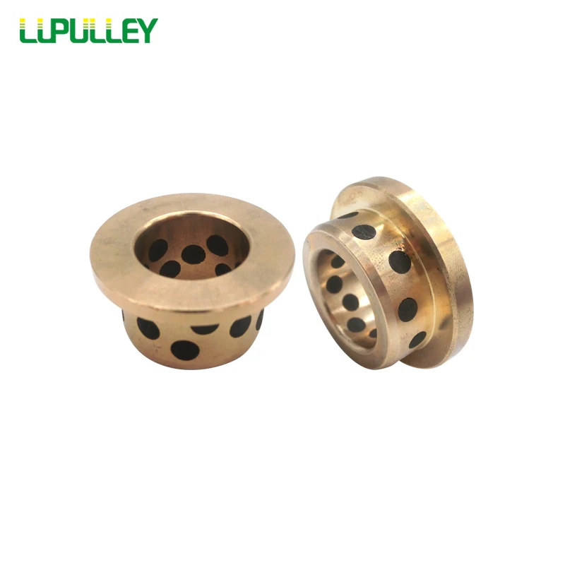 

LUPULLEY Flanged Oilless Bushing Impregnated Graphite FlangexThickness 60x5 45x35x25/30/40/50mm Solid Self Lubricant Bearing