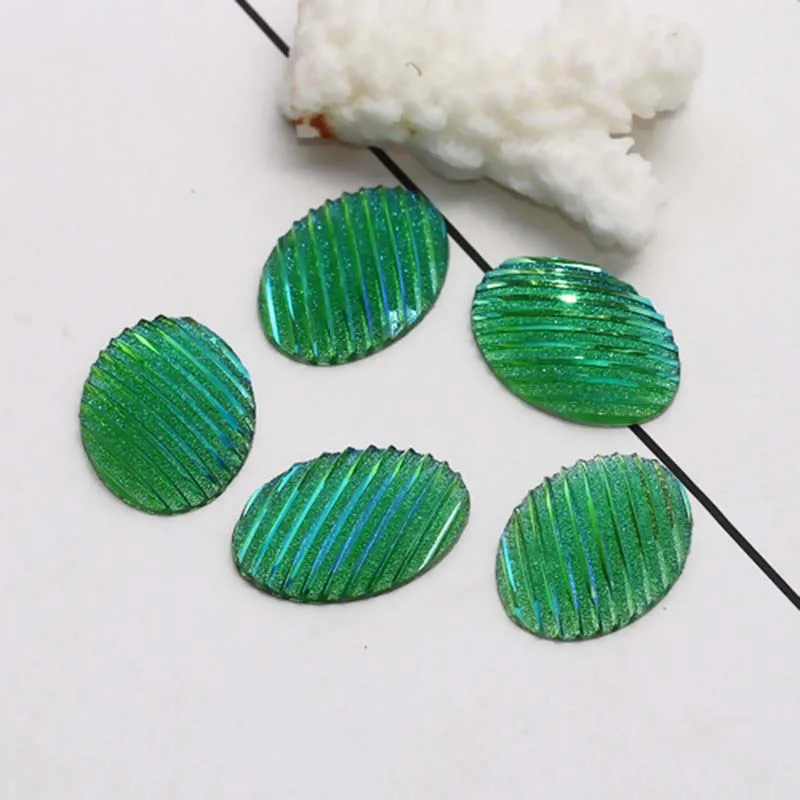 

DoreenBeads 30pcs/lot Oval Round resin Cabochon Epoxy Adhesive Circles Stickers Resin Patch Stripe Pattern Glitter Dome Seals