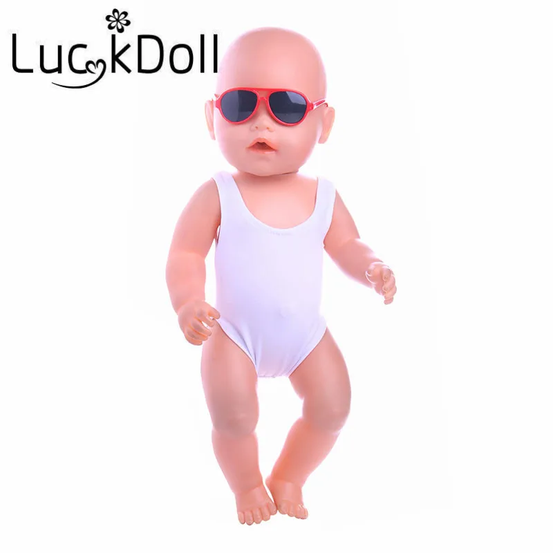 LUCKDOLL эллиптической формы солнцезащитные очки подходят 18 дюймов Американский 43 см детская кукла одежда аксессуары, игрушки для девочек, поколение, подарок на день рождения