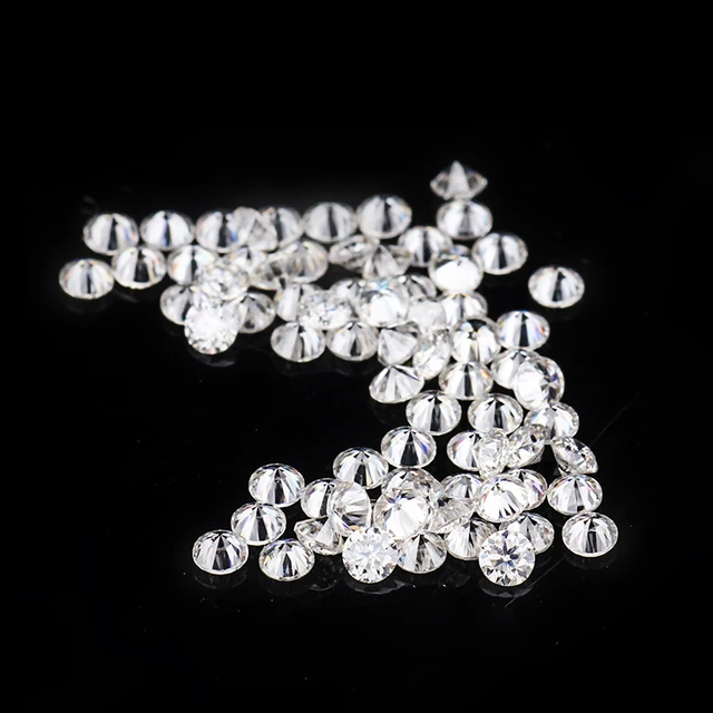 US $60.00 Quality Clear White Color Round brilliant small Created Moissanites