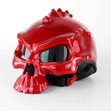 Woman Red Masei Skull Motorcycle font b Helmet b font Capacete Casco Retro Casque font b