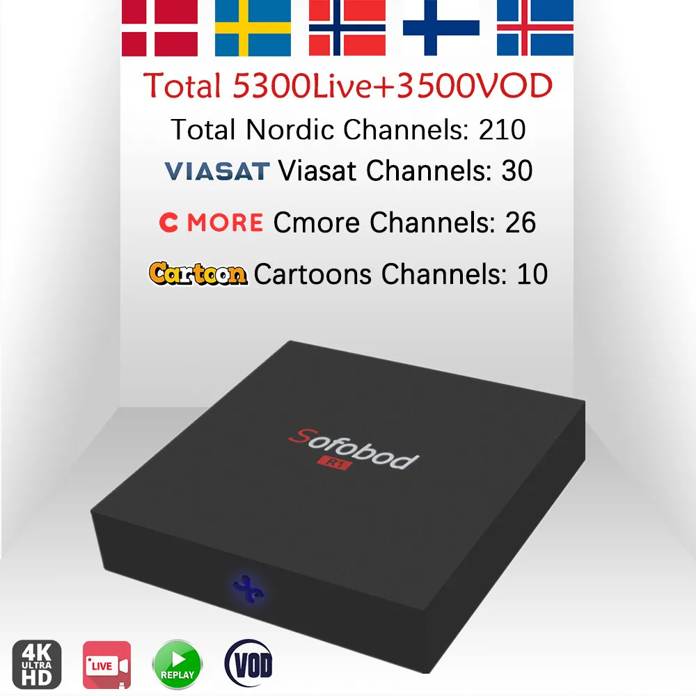 

Best Swedish IPTV SOFOBOD subscription Nordic Holland Scandinavian Israel IPTV Support 5300Live+3500VOD 4K Player Android TV Box