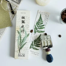 30 шт./упак. Kawaii с рисунком растений листьев природа тишина стихов Закладка для книги Бумага для пометки книжных подарочные канцелярские принадлежности