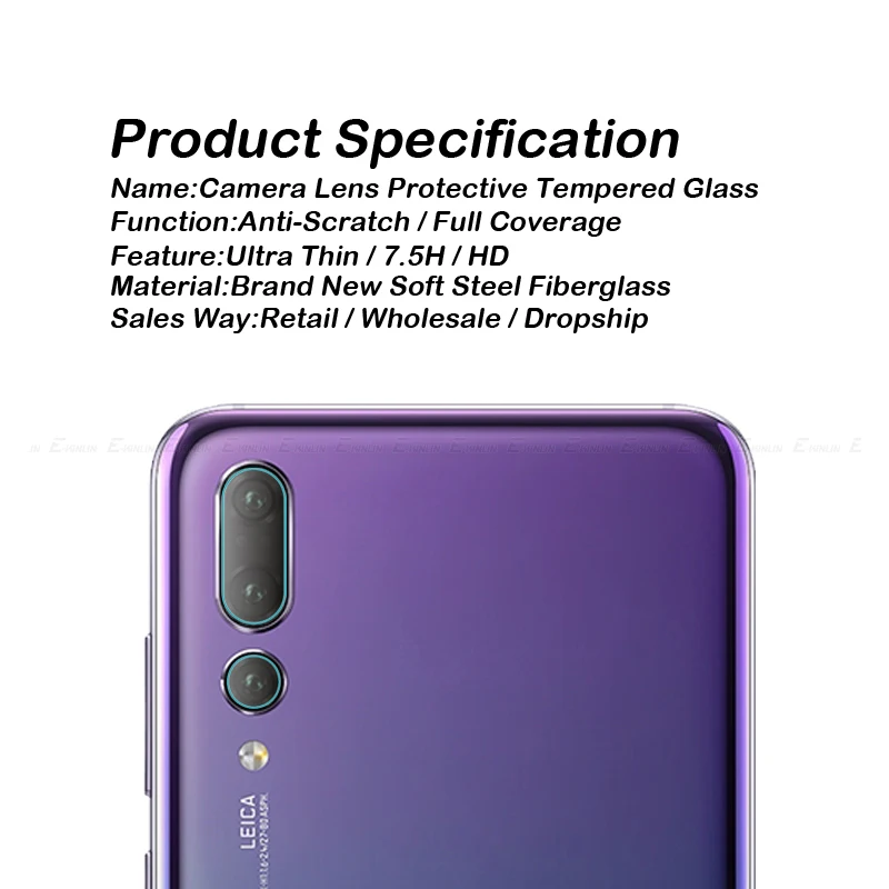 100 шт объектив камеры против царапин Закаленное стекло для huawei P30 P20 mate 20 X Pro Lite Nova 5 4 Honor 20 9 H бесшовная прозрачная пленка