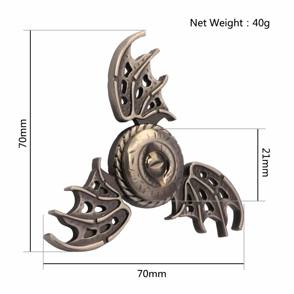 Металлический Спиннер, Игра престолов, крылья дракона, Спиннер для рук, Спиннер для пальцев, игрушки для снятия стресса