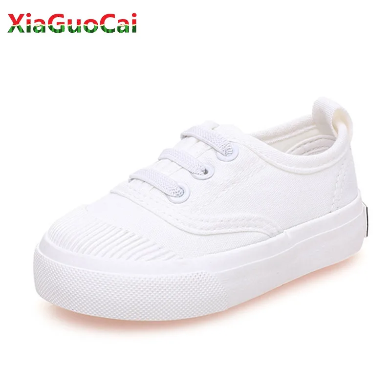 

2019 New Solid color Unisex Boys Girls Canvas Casual shoes Fashion Sneakers Slip On Soft Kids Flat Sport Children School Shoes