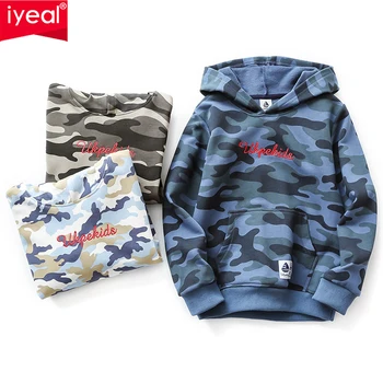 

IYEAL Kids Boys Hoodies Clothes Children Autumn Camouflage Sweatshirts Casual Sweater Boy Tops Costume for 4-12 Years