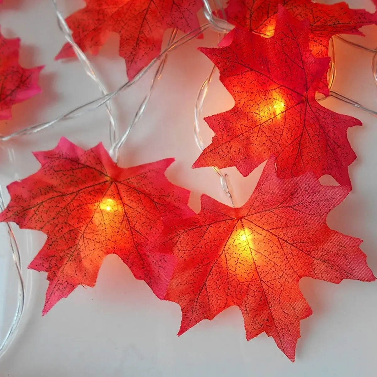 2 м светодиодный свет строка год кленовые листья гирлянды фестиваль вечерние Свадебные украшения для отдыха на открытом воздухе дома садовый фонарь