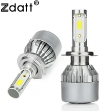 Zdatt 2Pcs H7 Led Bulb 80W 8000Lm Headlights H1 H8 H11 HB3 9005 HB4 9006 Auto Led Lamp Car Led Light White 12V Automobiles