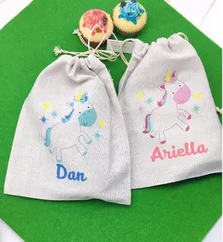 

personalized flying magic unicorn birthday party Candy treat thank you favor bags baby shower baptism party gift pouches packets
