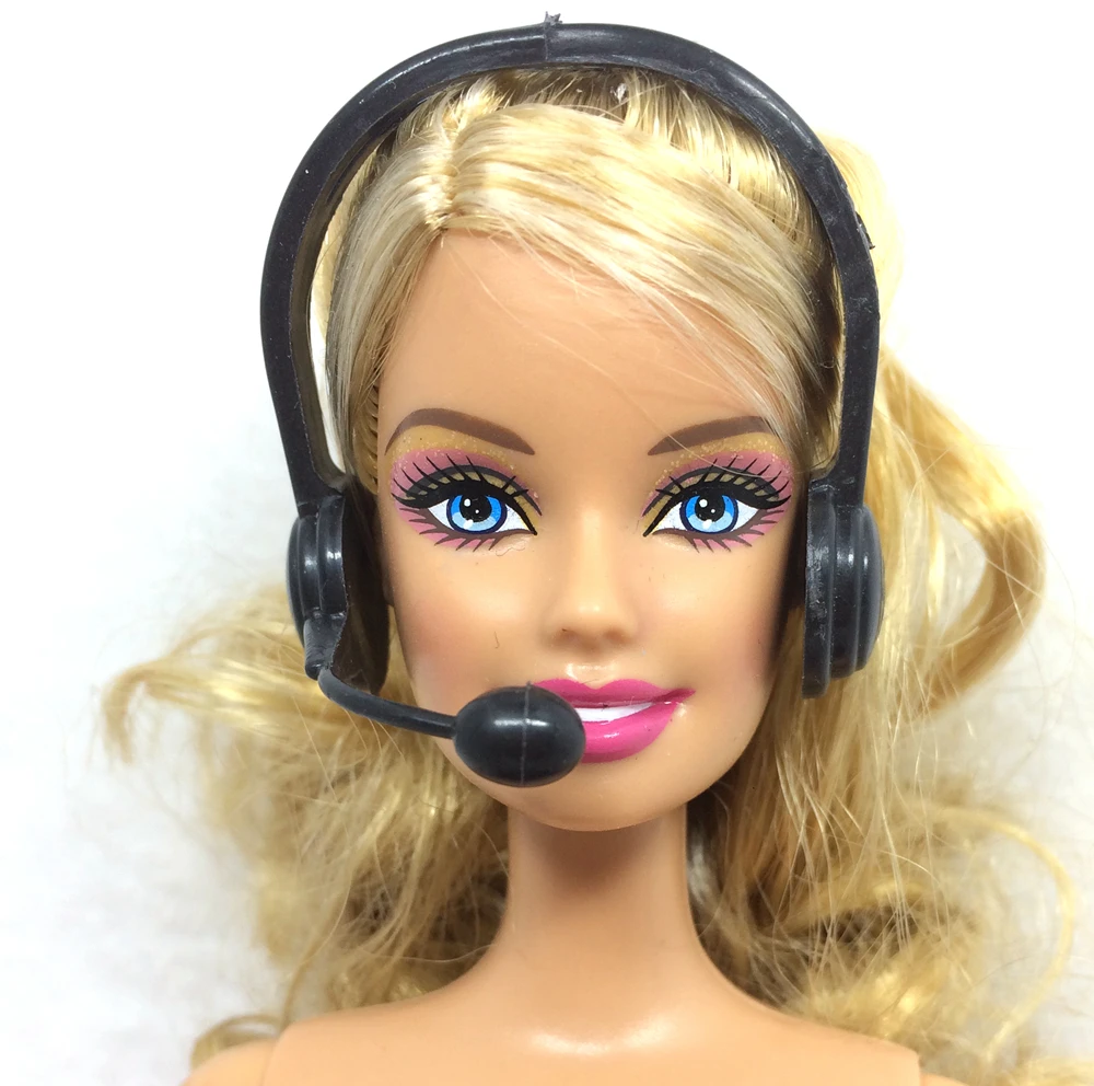 NK-5-pcs-set-Fashion-Plastic-Headset-microphone-accessory-For-barbie-doll-Accessories-Earphone-Best-Gift