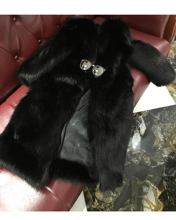 Большие размеры зимняя куртка Для женщин из искусственного меха, пальто, модное длинное пальто теплое пальто с искусственным Меховая Куртка парка Для женщин по индивидуальному заказу chaqueta mujer 208