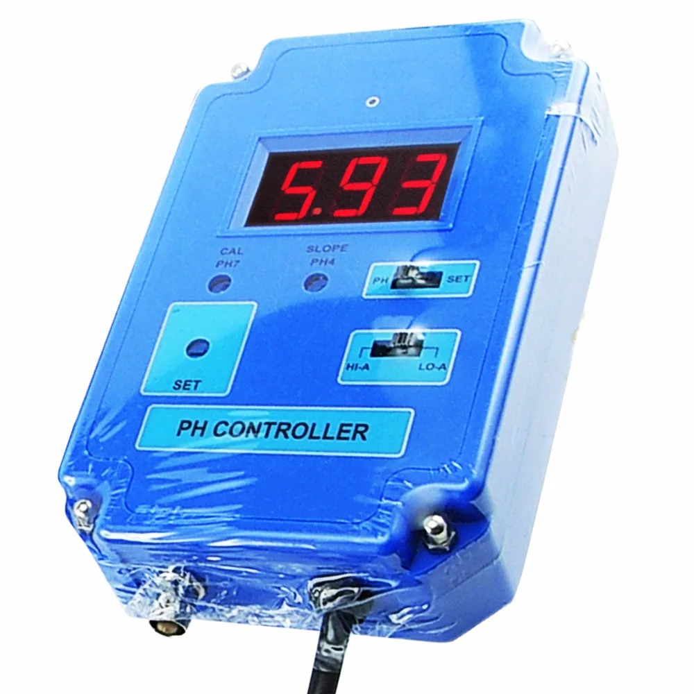 Цифровой измеритель РН-контроллера с опционным HI/LO Action 0,00~ 14.00pH Диапазон Сменный электрод BNC CO2 раствор-220 V
