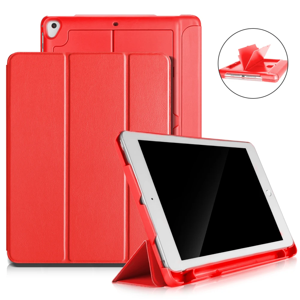 

Case with Pencil Holder For iPad 9.7 inch ( 2018 New ) A1893 A1954,For iPad Air / Air 2 PU Leather Smart Cover Auto Sleep Wake
