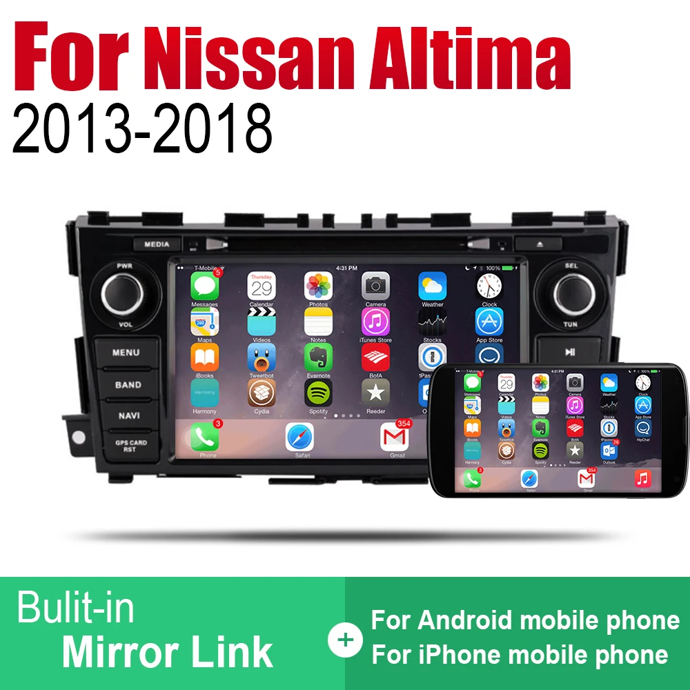 Top Android Car Radio Stereo GPS Navigation For Nissan Altima / Teana 2013~2018 Bluetooth wifi 2din Car Radio Stereo Multimedia Play 4