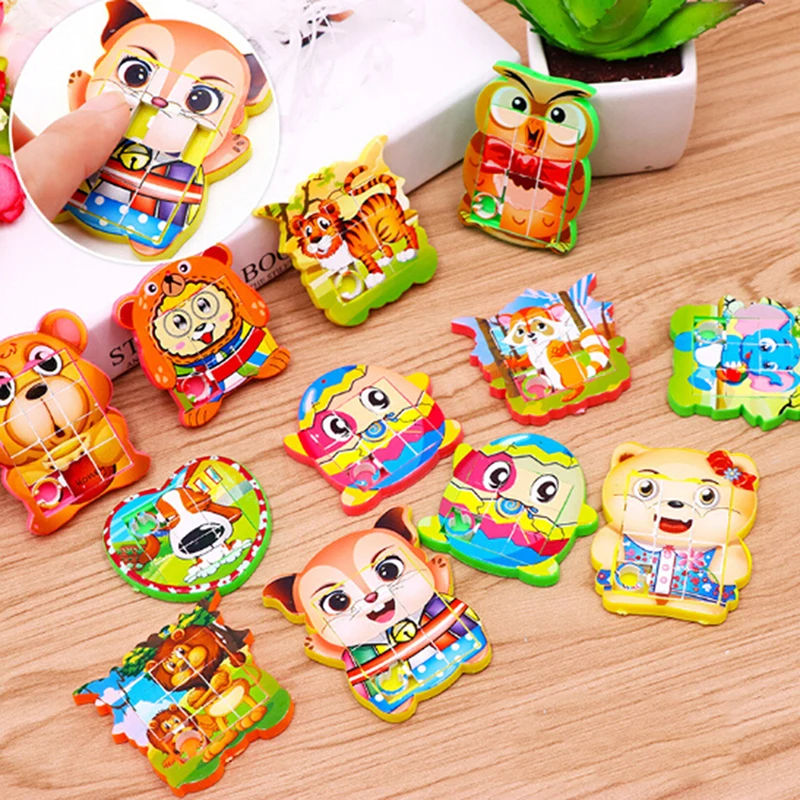 

cute animals educational jigsaw puzzle toys puzzles gift Game style plastic Building children's educational toys numbers