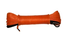 Orange 5MM*15M 3/16″ ATV Winch Line,Kevlar winch cable,synthetic Rope 4500lbs,Rovery Rope