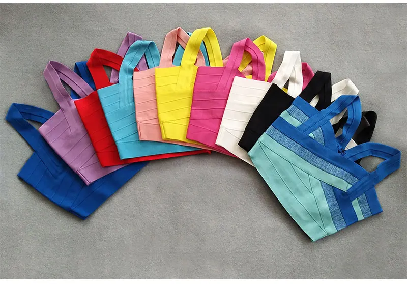 2019 new arrivals womens elastic bandage crop top spaghetti strap busty solid candy color v-neck hot sale  EV1529