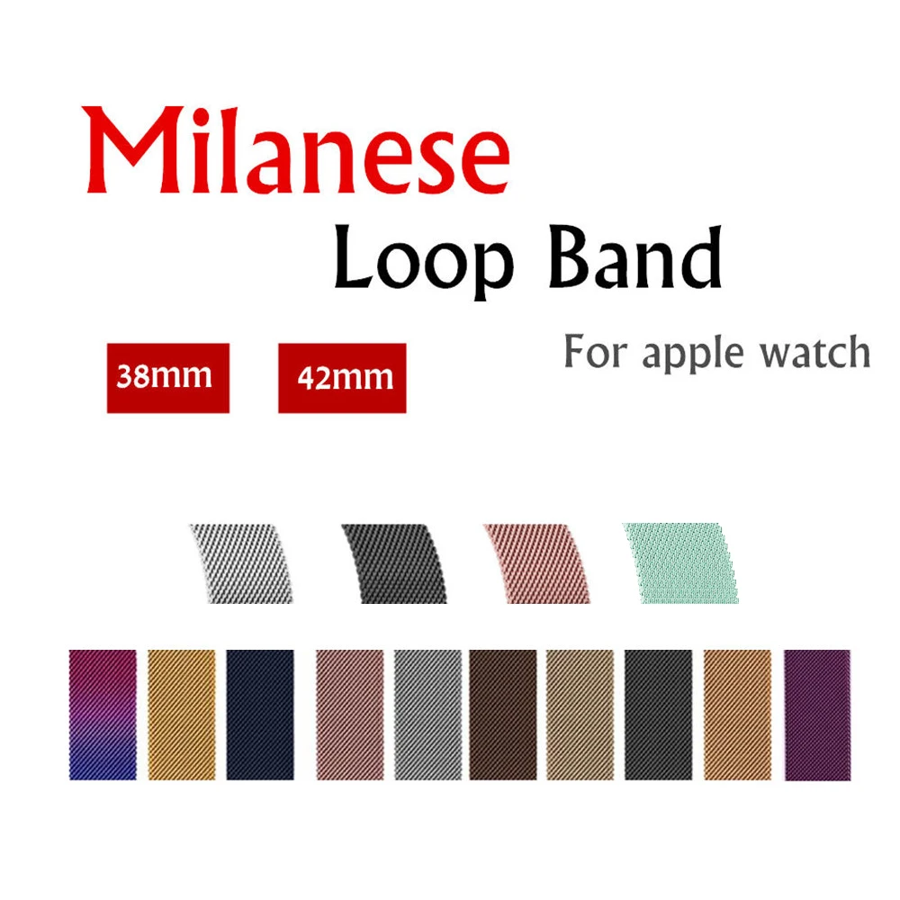 

Milanese Loop For apple watch band 42mm/38mm 4 44mm 40mm iwatch series 4/3/2/1 Stainless Steel Link Bracelet wrist watchband