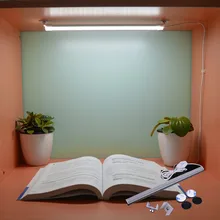 Светодиодный защита глаз ночник общежитии Спальня офис исследование книга лампы шкаф bookself освещения USB Перезаряжаемые