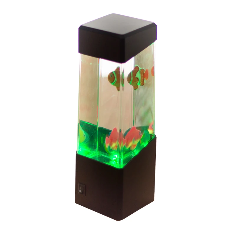ED Desktop Light Jellyfish Tropical Fish Aquarium Tank LED Light Relaxing Bedside Mood Night Light Lamp (2)