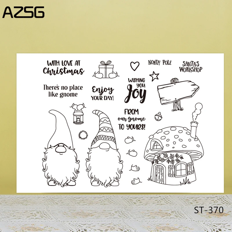 

AZSG Funny Christmas Bearded Santa Claus Clear Stamps For DIY Scrapbooking/Card Making/Album Decorative Silicon Stamp Crafts