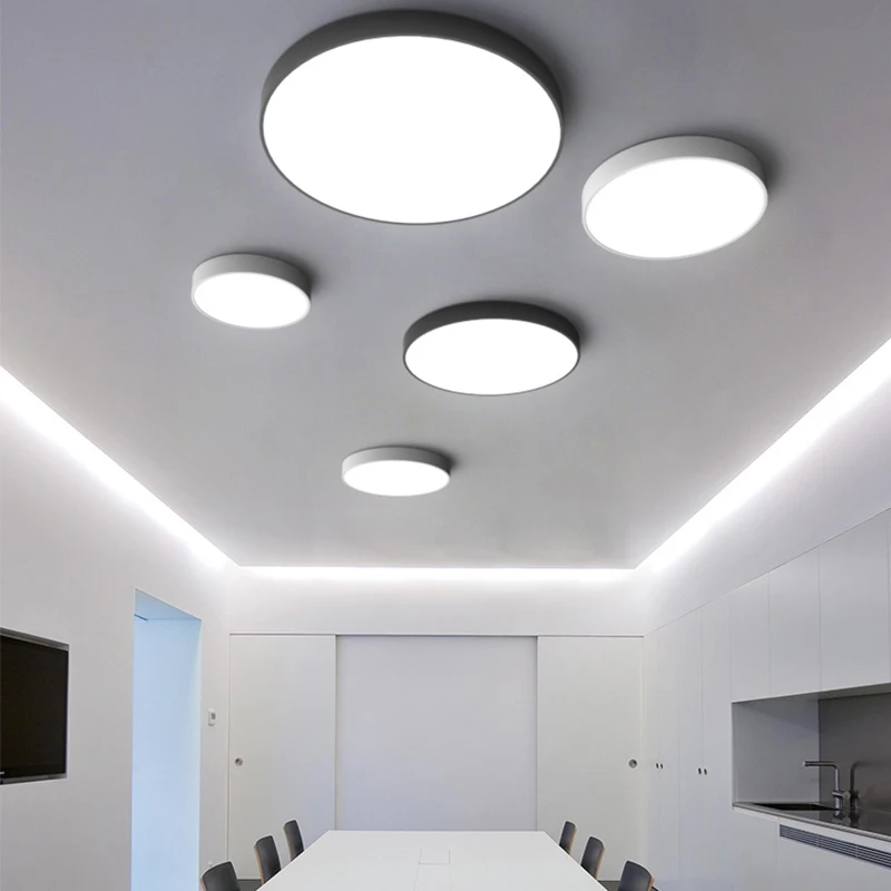 LED Ceiling Light Modern Panel Lamp Lighting Fixture Living Room Bedroom Kitchen Surface Mount Flush Remote Control | Лампы и