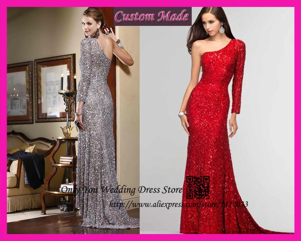 red and silver gown