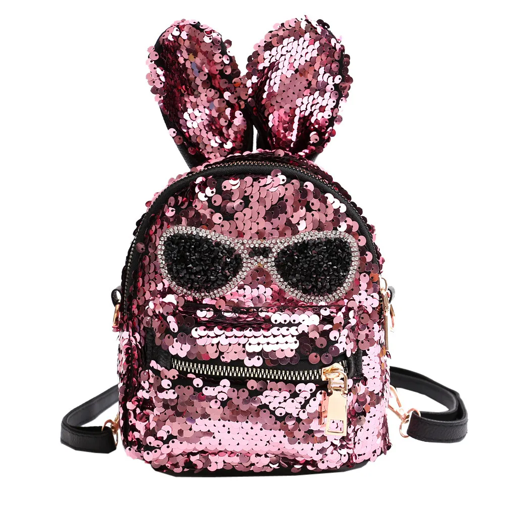 

Women Backpack Girls shiny Sequins Shoulder Bag Student Children School Bag Travel Backpacks Cute Rucksack Bookbags Drop ship