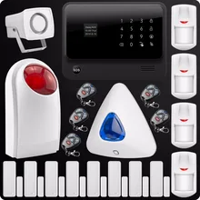 DHL EMS 2,4 г WiFi GSM GPRS смс, беспроводной система домашней сигнализации охранная сигнализация Беспроводная вспышка Сирена