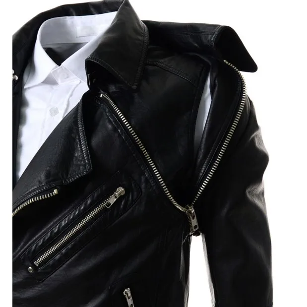 Мужская осенне-зимняя кожаная куртка, верхняя одежда в стиле рок, повседневная панк, натуральная кожаная куртка, мужское пальто, модная дизайнерская брендовая одежда