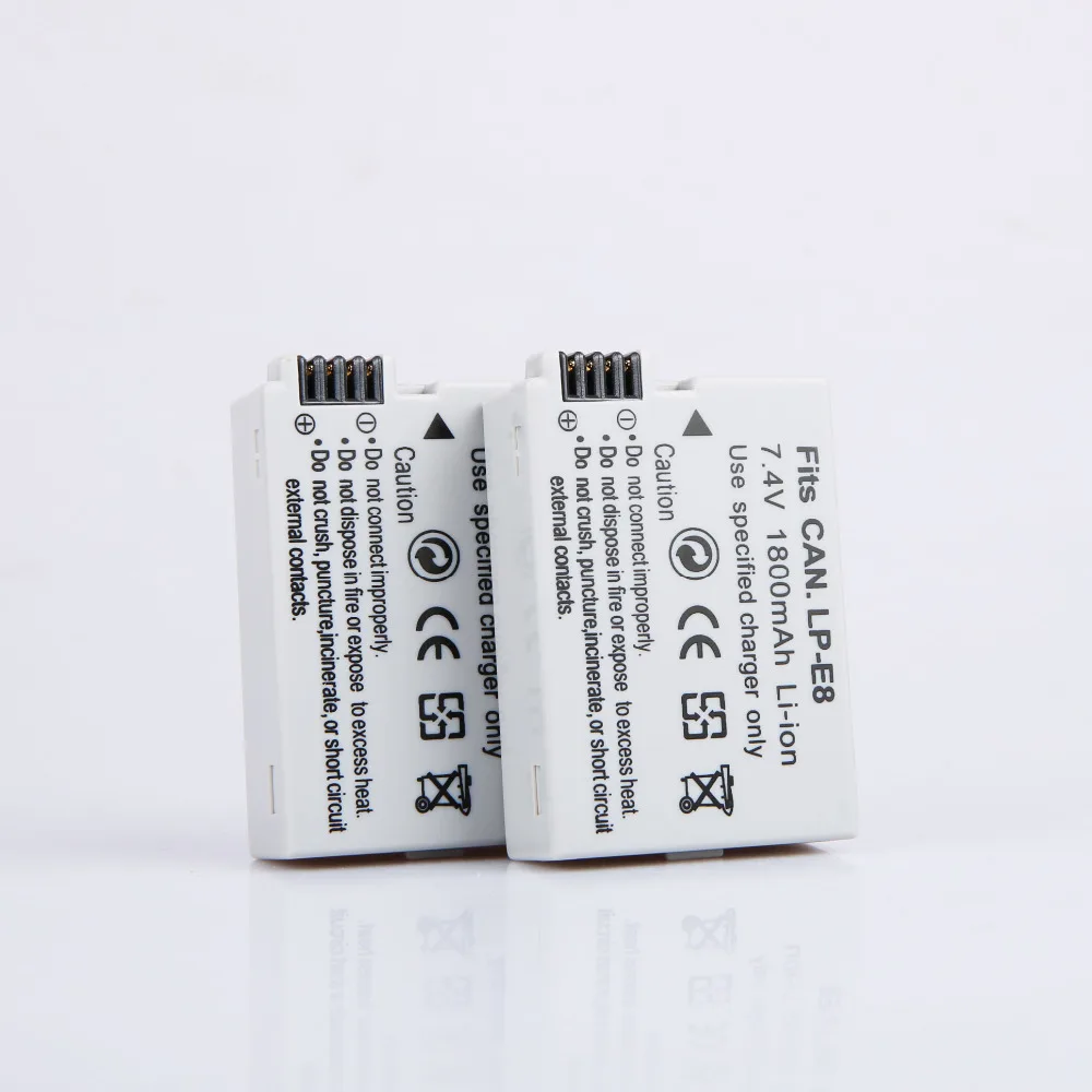 Оптовая продажа 5 x LP E8 аккумулятор LPE8 lp e8 для камеры Canon rebel 550d 600D 650D 700D X4 X5 X6i X7i T2i T3i