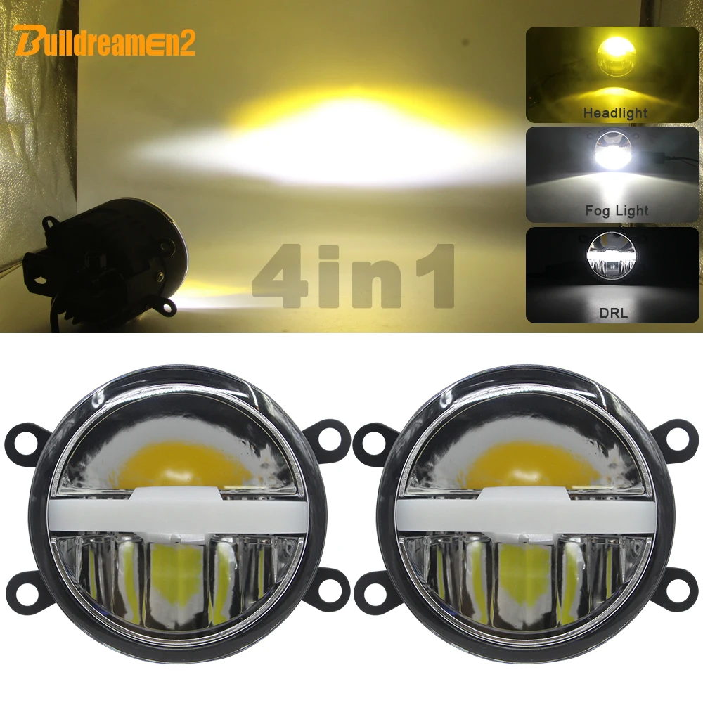 

4in1 Car LED Light Kit Fog Lamp + Headlight High Beam Low Beam + DRL With Harness Wire H11 12V For 2006-2012 Peugeot 207
