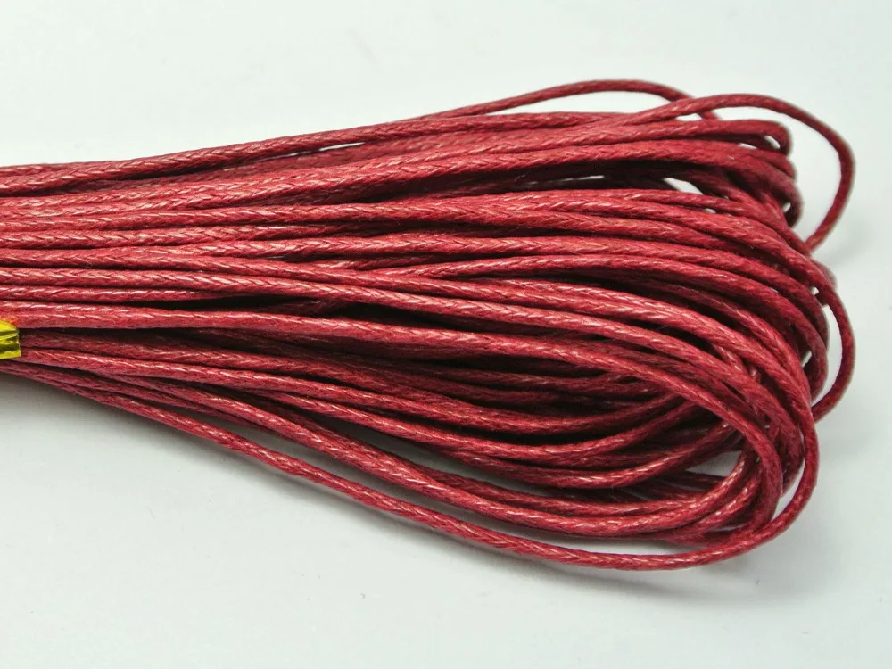 

100 Meters Burgundy Waxed Cotton Beading Cord 1mm for Bracelet Necklace