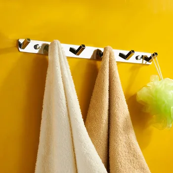 

Bathroom Robe Hooks Wall Mount 3/4/5/6 Screw Zinc Alloy Towel Hook Holder Bathroom Accessories Clothes Coat Hooks Ml123 Chrome