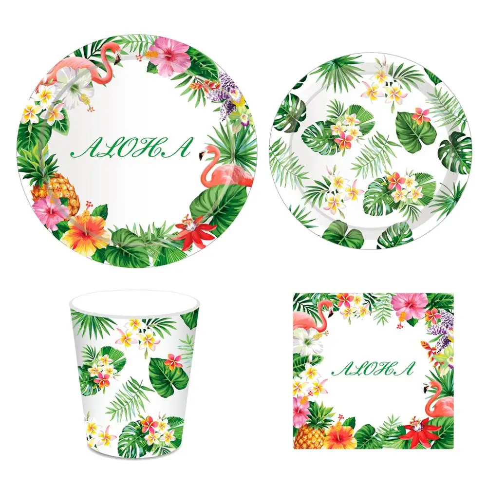 Huiran Hawaii Party Set Jungle Decoration для вечеринки в стиле сафари Child Birthday Safari Tropical Show|Украшения