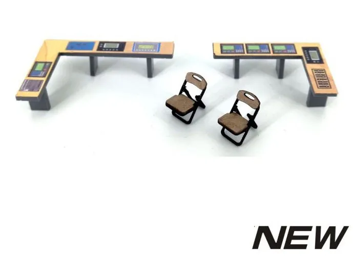 

5pcs / lot1/87 new Model Train ho scale diy console + chair architectural sand table Model materials Free Shipping