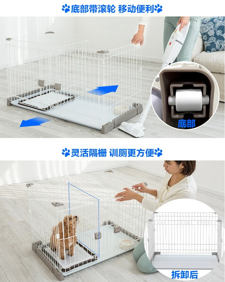 Японский стиль клетка для собак внутренний забор для собак съемный Маленький милый питомец клетки для кошек легко установить собачий питомник
