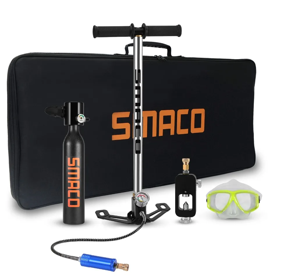 

SMACO Diving Equipment oxygen cylinder set Mini scuba tank total freedom breath underwater for 5 to 10 minutes