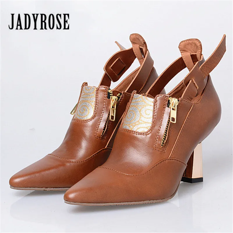 

Jady Rose Patchwork Women High Heels Double Zip Women Pumps Female Pointed Toe Wedding Shoes Woman Stiletto Valentine Shoe