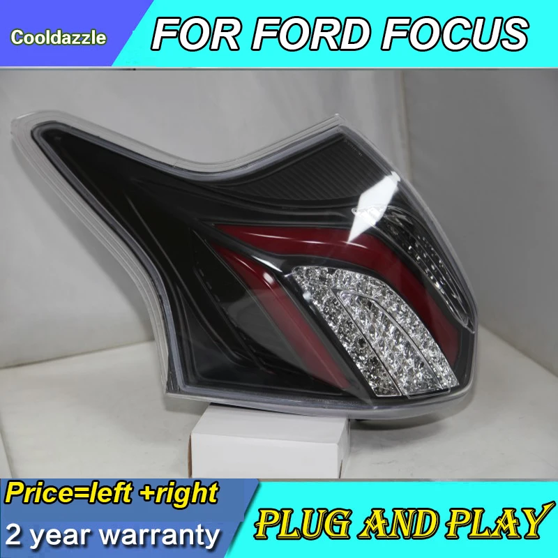 Для Ford Focus 3 Светодиодная лента задний фонарь Хэтчбек 2012 2013 2014 года дымчатые