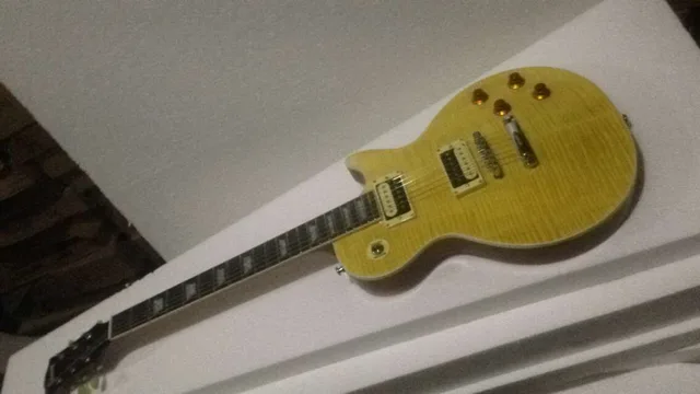 Cheap NEW Custom Signed Slash Appetite for Destruction Yellow  Electric Guitar in inventory with case