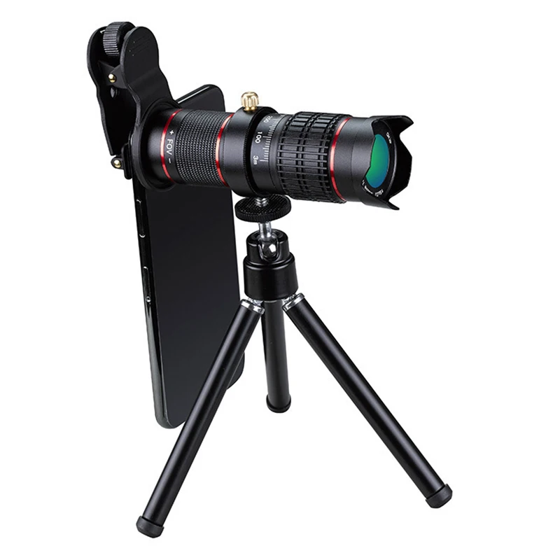 

HD 4K Monocular 15x Zoom Mobile Phone Telescope Lens Telephoto External Smartphone Camera Lenses For All iPhone android ios