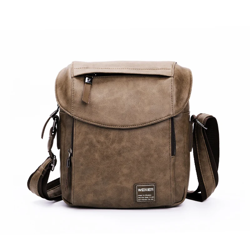 

DULIN Men Bag Shoulder PU Leather Waterproof High Quality Multi-pocket Messenger Business Vintage Men's Crossbody Bags for iPad
