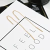 YUN RUO Anti-allergy Rose Gold Silver Color Simple Earring Line 316 L Stainless Steel Jewelry Fashion Woman Stud Earring Gift 3