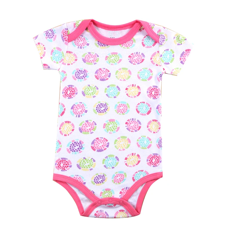

Baby Bodysuit Lovely Printing Infant Jumpsuit Pure Boys Girls Baby Clothes Cotton Short Sleeve